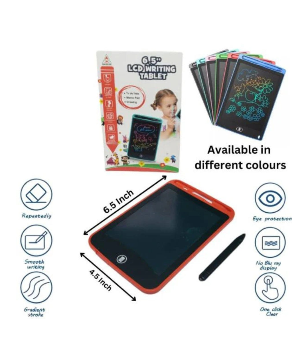 Magic Water Book + 6.5-Inch Multi-Color LCD Electronic Writing Tablet | Top Quality